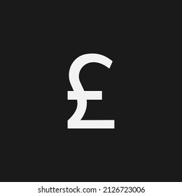 Pound Currency Symbol Flat Vector Icon For Logo, Sign, Apps Business And Websites