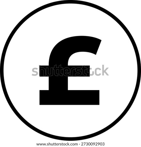 Pound currency symbol icon vector illustration