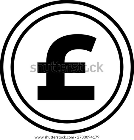 Pound currency symbol icon vector illustration
