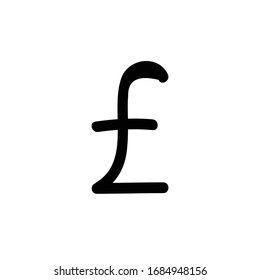 icono del doodle de la libra, ilustración vectorial