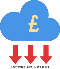 pound expense vector illustration icon flat design