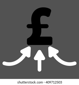 Pound Financial Accumulator vector icon.