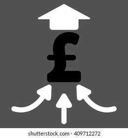 Pound Financial Aggregator vector icon. 