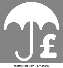 Pound Financial Umbrella vector icon. 