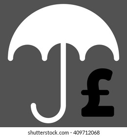 Pound Financial Umbrella vector icon