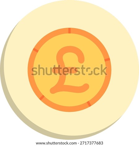 Pound Flat Circle Style Icon