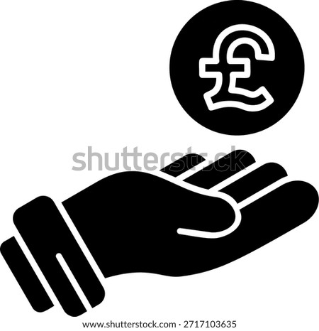 Pound Glyph Style Icon Design