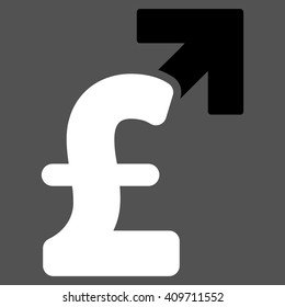 Pound Growth vector icon. 