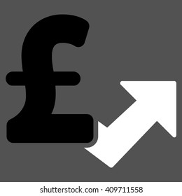 Pound Growth vector icon. 