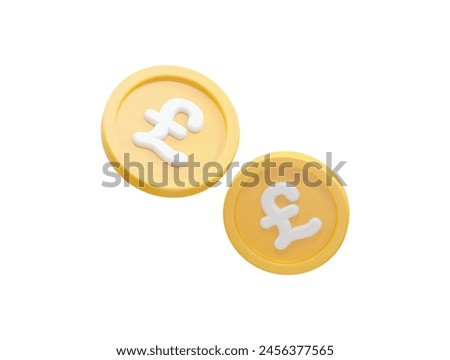 Pound icon 3d rendering illustration element