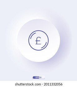 icono de la libra. iconos de comercio electrónico. С colección de iconos web para tienda online, como descuentos, entregas, contactos, pago, tienda de aplicaciones, carrito de compras. 