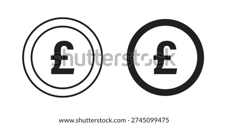 Pound icon element for design projects