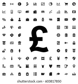 Pound icon illustration isolated vector sign symbol . finance icons vector set.