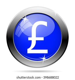 Pound icon. Internet button on white background. EPS10 vector

