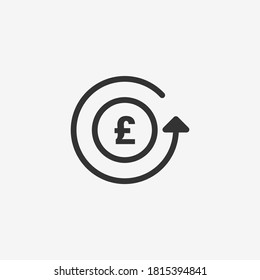 Pound icon isolated on background. Cash symbol modern, simple, vector, icon for website design, mobile app, ui. Vector Illustration