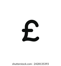 Pound icon isolated on white background