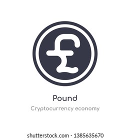 pound icon. isolated pound icon vector illustration from cryptocurrency economy collection. editable sing symbol can be use for web site and mobile app