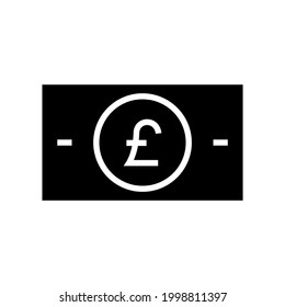 Pfund-Symbol oder Logo einzeln auf Zeichen, Vektorgrafik - hochwertige Vektorsymbole in schwarzem Stil

