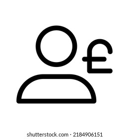 icono de la libra o logotipo símbolo de señalización aislado ilustración vectorial de alta calidad estilo negro iconos vectoriales
