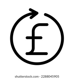 icono de la libra o logotipo símbolo de señalización aislado ilustración vectorial de alta calidad estilo negro iconos vectoriales
