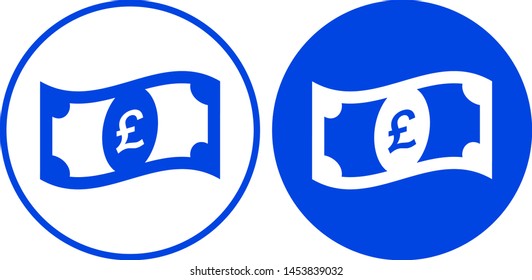 Pound icon. Money icon. Vector illustration