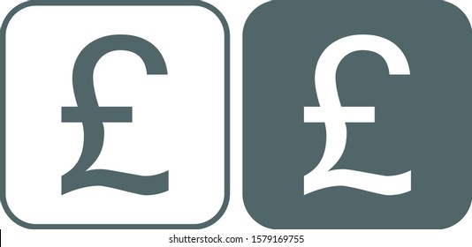 Pound icon. Money icon. Vector illustration