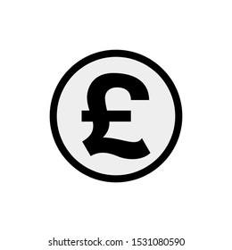 The pound icon is moved against the white background. The poundster icon is a simple sign. Money icon.