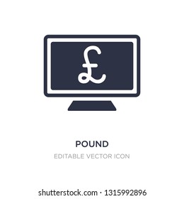 pound icon on white background. Simple element illustration from Computer concept. pound icon symbol design.
