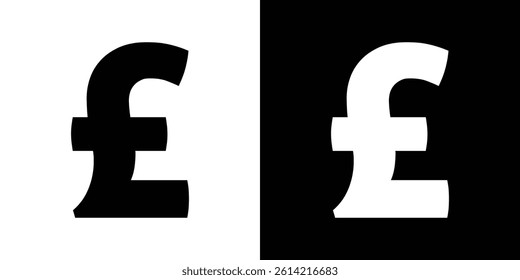 Pound icon outline collection for web design