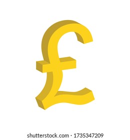 Pound icon. Pound sign. vector icon 3D isometric vector ICON