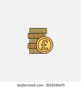 Pound icon sign vector,Symbol, logo illustration for web and mobile