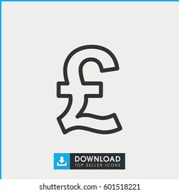 pound icon. simple outline pound vector icon. on white background.