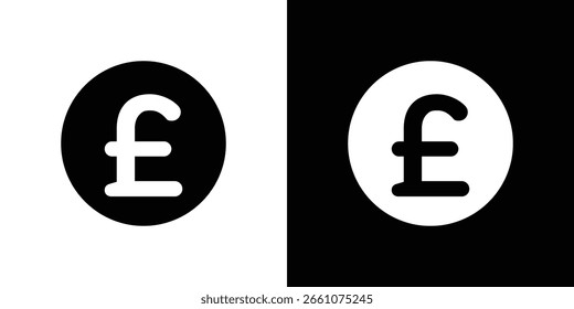 Colección de símbolo de icono de libra. Vector plano ilustración de stock.