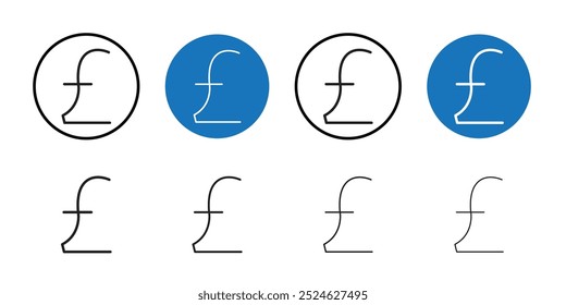 Pound Icon Thin line art collection