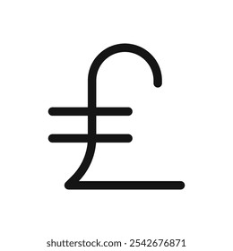 Pfund-Symbol Dünne Linie Kunst einzeln