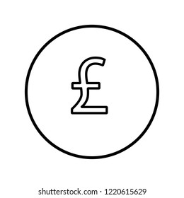 Pound icon. Vector Illustration