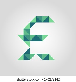 Pound icon. Vector illustration