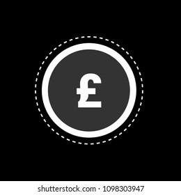 Pound  icon. Vector illustration. Designed for for web, app.