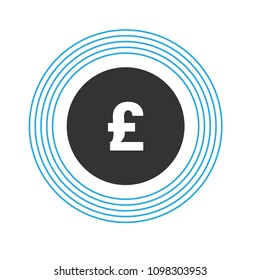 Pound  icon. Vector illustration. Designed for for web, app.