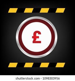 Pound  icon. Vector illustration. Designed for for web, app.