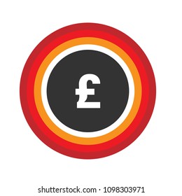 Pound  icon. Vector illustration. Designed for for web, app.