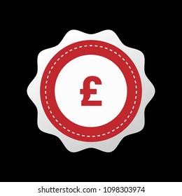 Pound  icon. Vector illustration. Designed for for web, app.