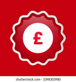 Pound  icon. Vector illustration. Designed for for web, app.