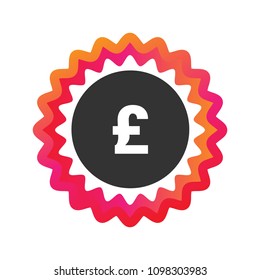 Pound  icon. Vector illustration. Designed for for web, app.