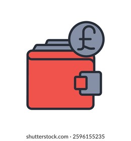 pound icon. vector.Editable stroke.linear style sign for use web design,logo.Symbol illustration.