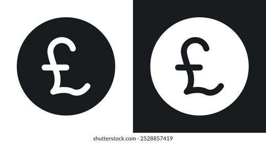 Pound icons. solid style vector