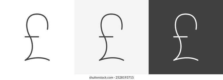 Icono de libra. Ilustración vectorial lineal plana moderna de moda sobre fondo blanco.