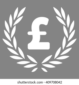 Pound Laurel Wreath vector icon. 