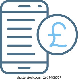 Pound Line Two Colour Icon