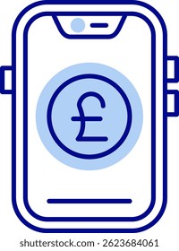 Design de Ícone de Vetor de Linha de Libra